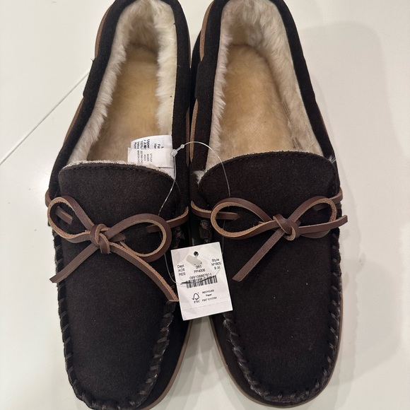 J.Crew Sherpa-lined suede slippers men’s NWT - Picture 16 of 16